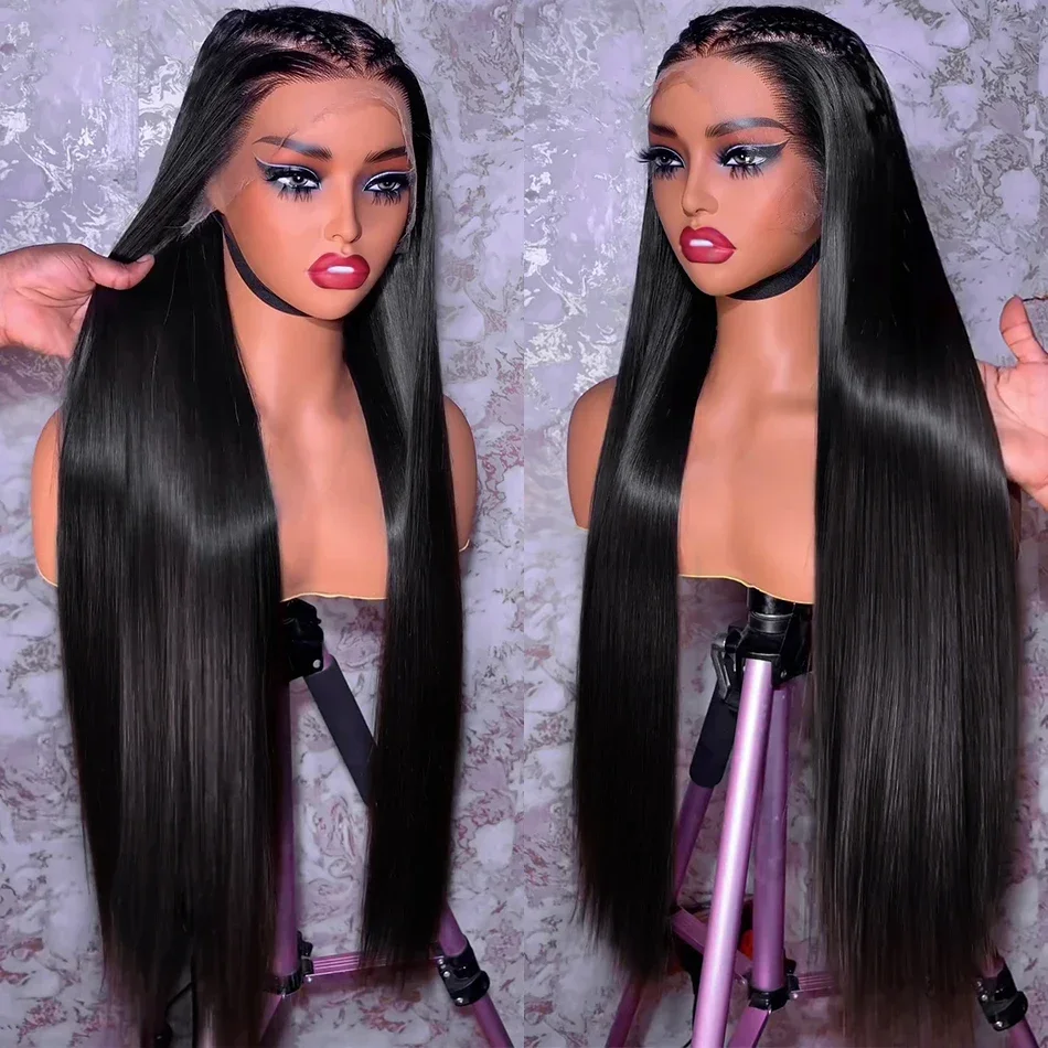 13x6 Straight Lace Front Wigs 32 Inches HD Transparent Lace Frontal Wig Remy 13x4 Straight Human Hair Wigs For Women