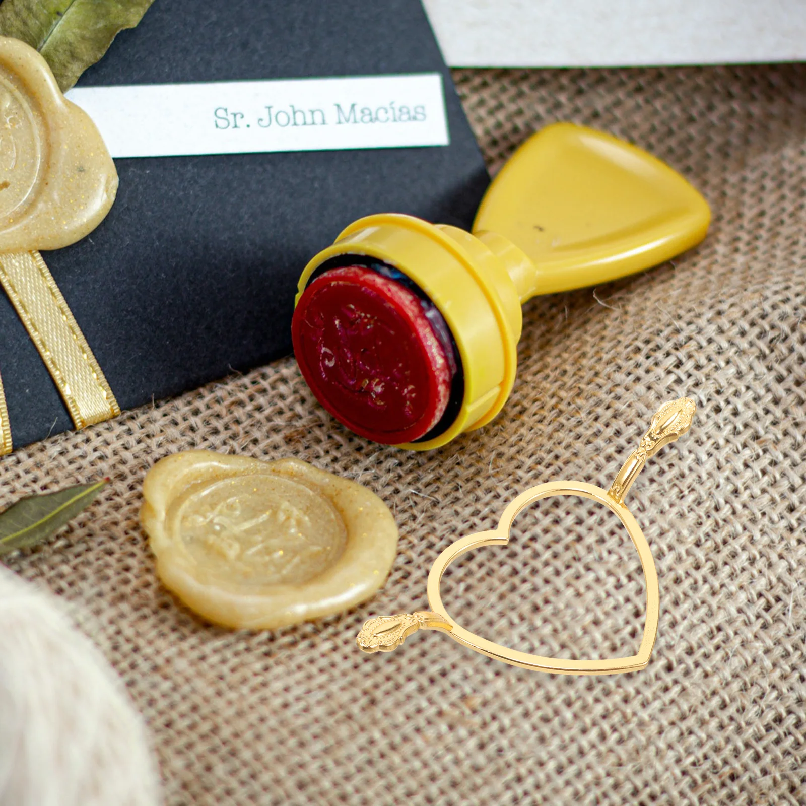 

4 Pcs Round Floral Wax Seal Metal Mold DIY Crafts Stamp Molds For Invitations Gifts Envelopes Decorations
