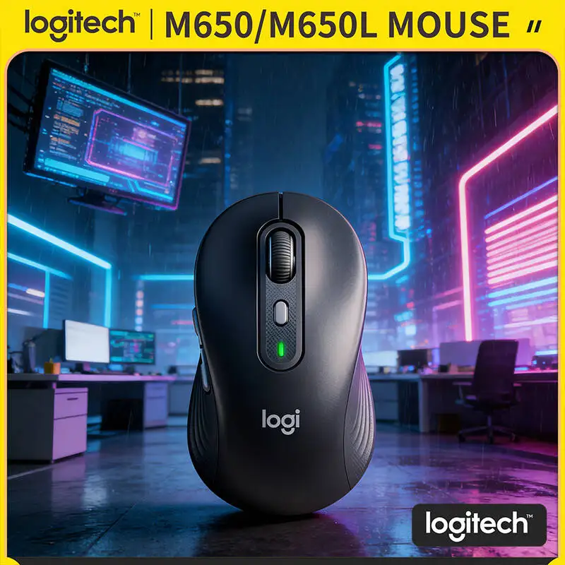 

Logitech M650/M650L Wireless Mouse - Ergonomic Comfort with Rubber Grips, Silent Clicks, 24-Month Battery, 400-4000 DPI