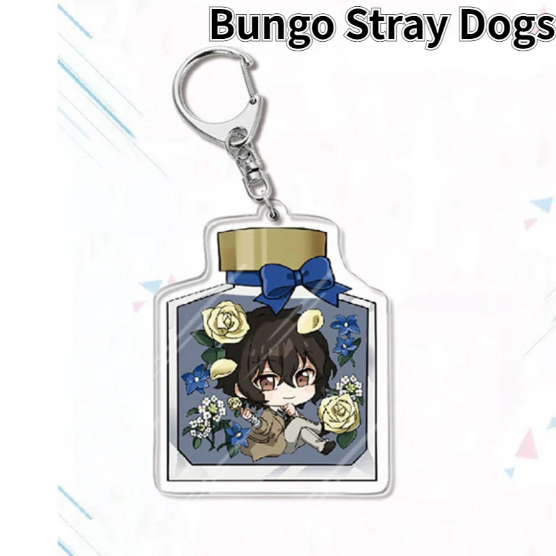 Bungo Stray Dogs Anime Peripheral Dazai Osamu Thickened Acrylic Keychain  Collection Gift Backpack Decorative Key Pendant