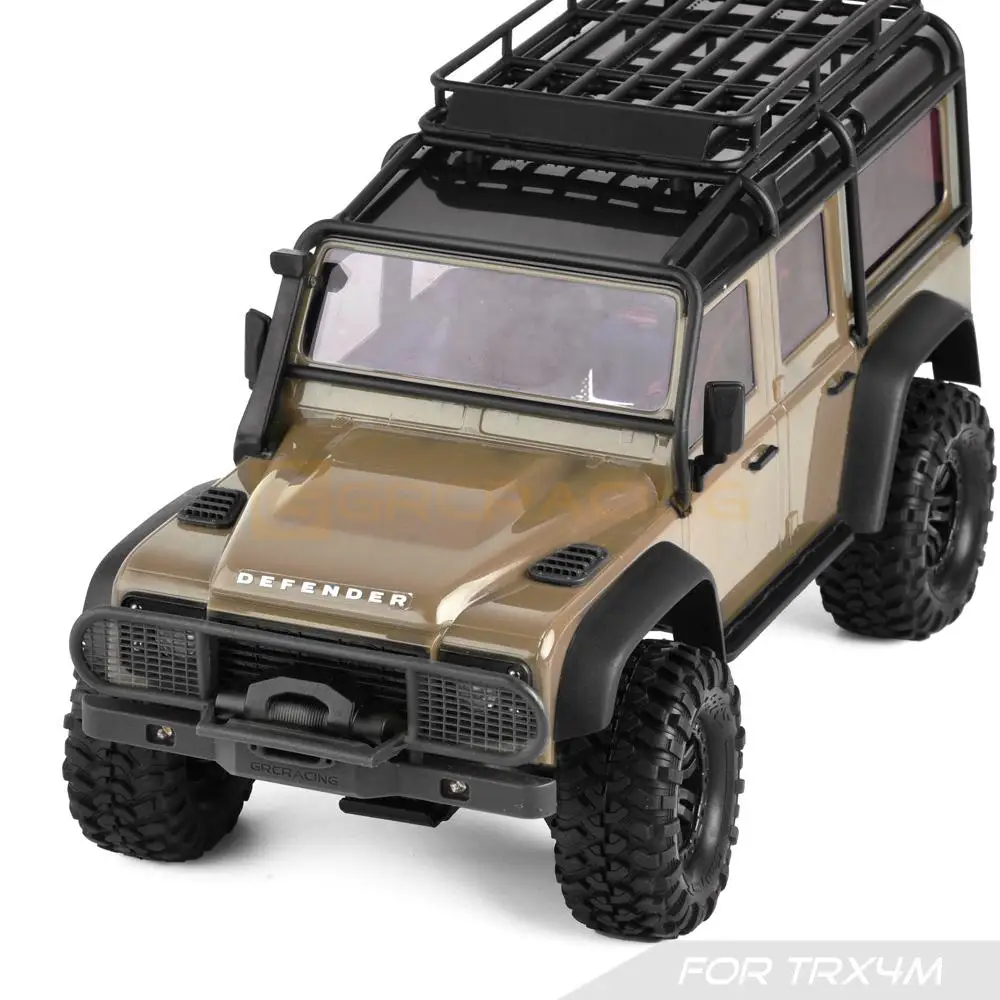 Per Trax/as Trx4-m Defender Trx4m Rc Crawler accessori per l'aggiornamento dell'auto Camel Trophy paraurti anteriore 1/18 paraurti anteriore stampa 3d