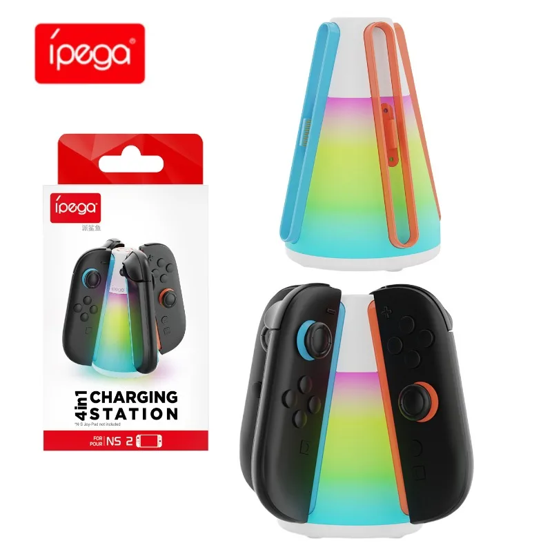 Switch2 Left and Right Handle Four in One Seat Charger Small Night Light Seat Charger Handle Seat Charger with Signal Light Gift