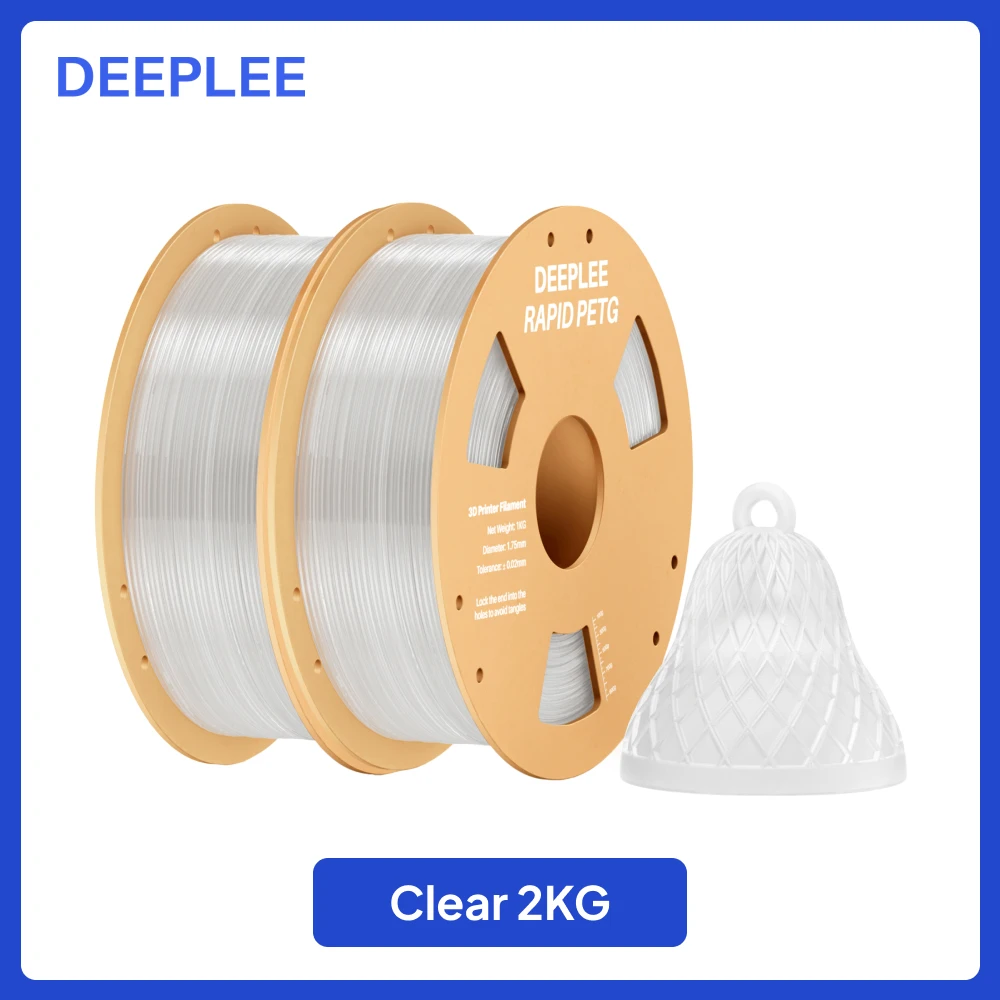 DEEPLEE 2KG RAPID PETG Filament 1,75mm für Neptune 4 Plus/Max High Flow, Stoßfestes 3D-Druck PETG Filament
