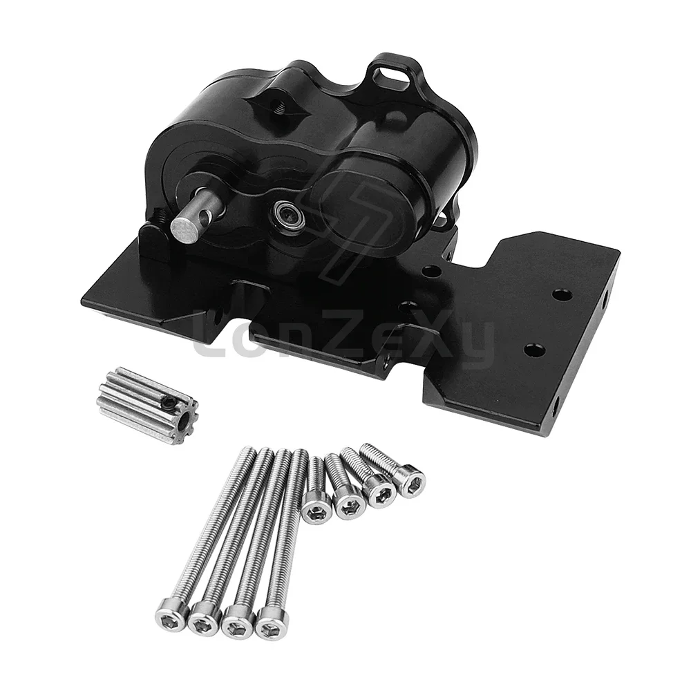 Ultra Light LCG Metal Transmission Low Speed Gearbox w/ Motor Gear Skid Plate For 1/10 RC Car SCX10 I RC 4WD Upgrade Part