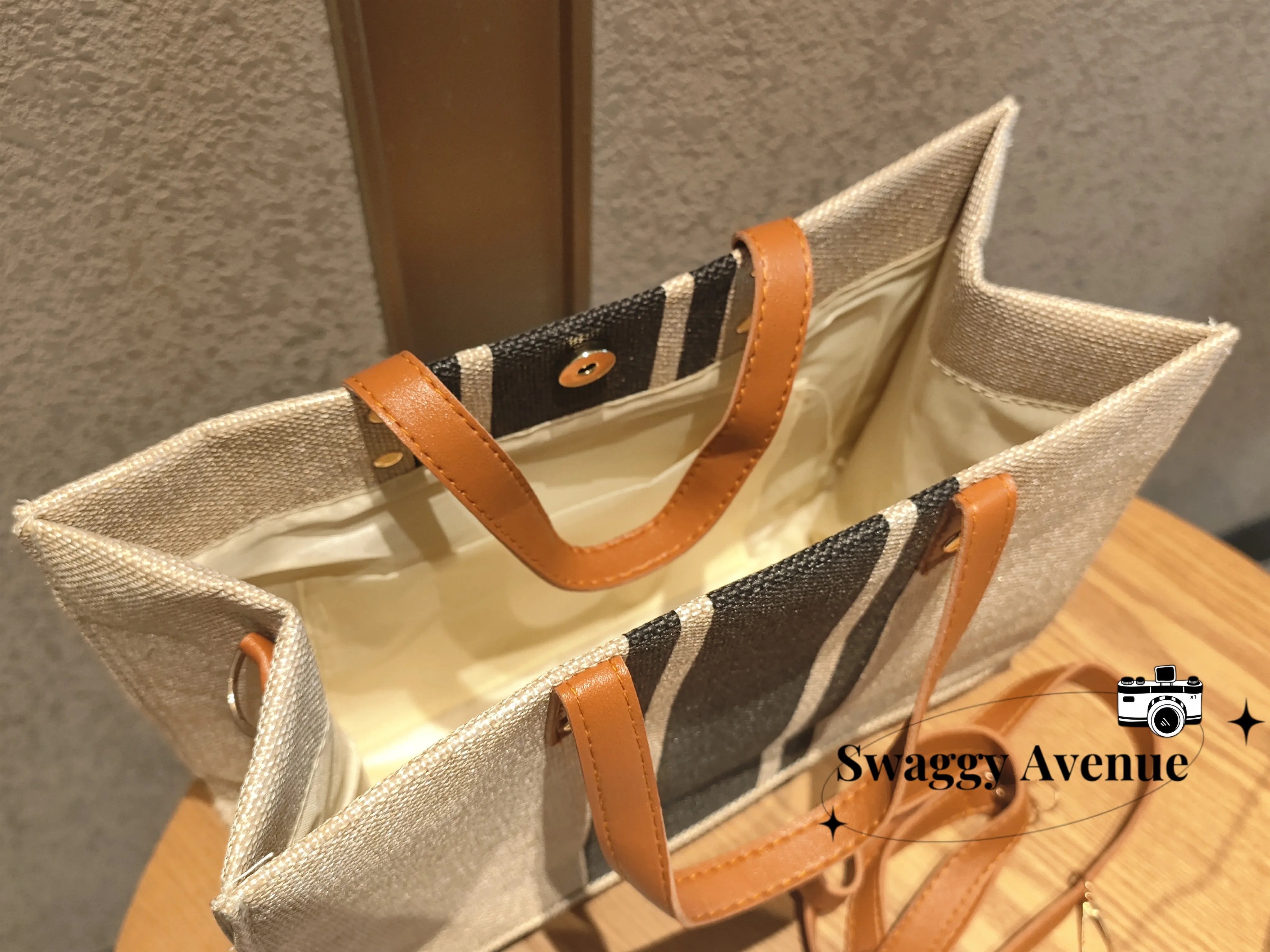 Bolso de negocios a rayas para mujer, bolsa de mano de alta capacidad, equipaje de lona, bolso de mensajero cruzado exterior, bolso informal de
