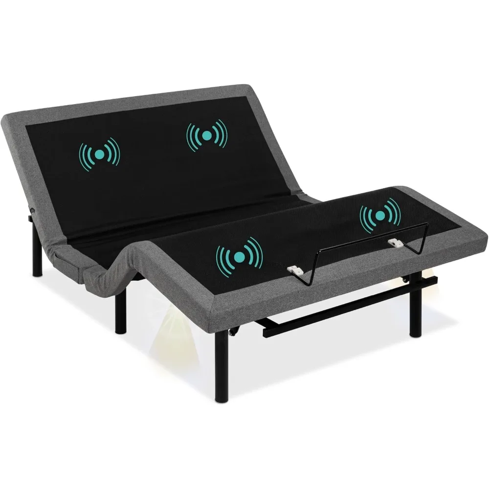 Ergonomic Full Size Adjustable Bed, Zero Gravity Base for Stress Management w/Wireless Remote Control, Massage, USB Ports