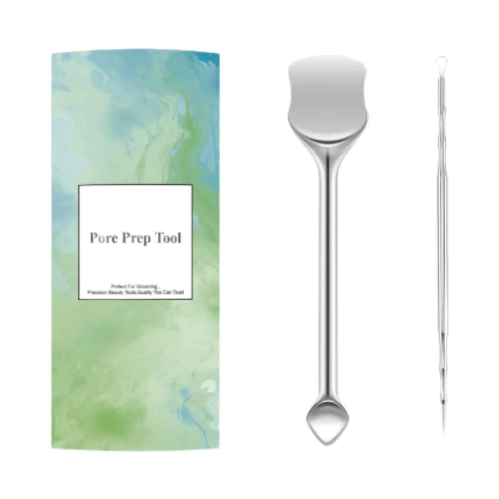 Outil de préparation des pores, outil d'extraction de points noirs avec mallette de rangement, nettoyage des pores, beauté