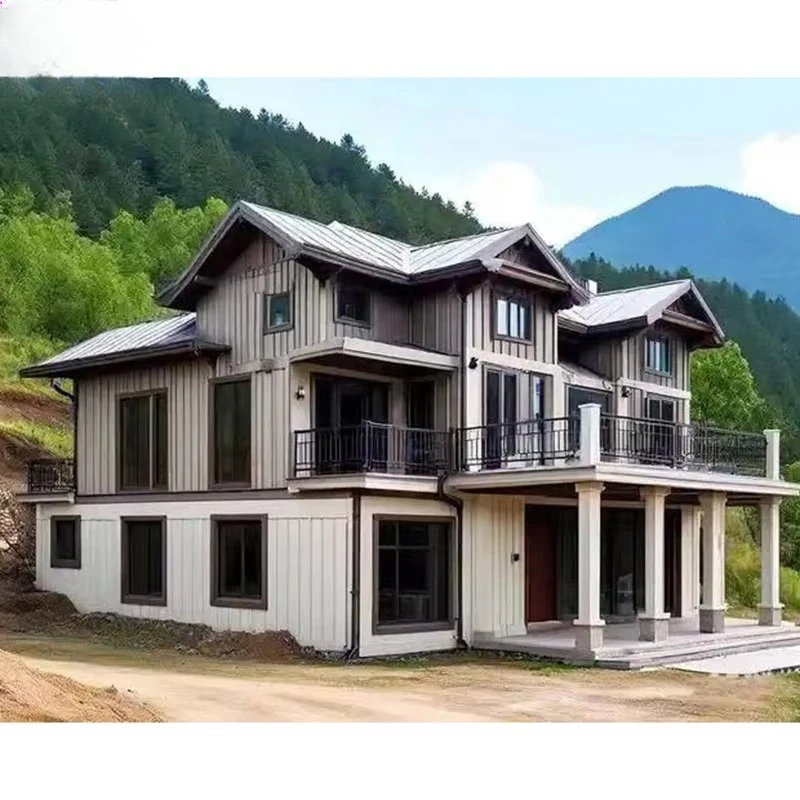 Easy Assemble Fully Furnished Two Story Light Steel Prefabricated Luxury Villa