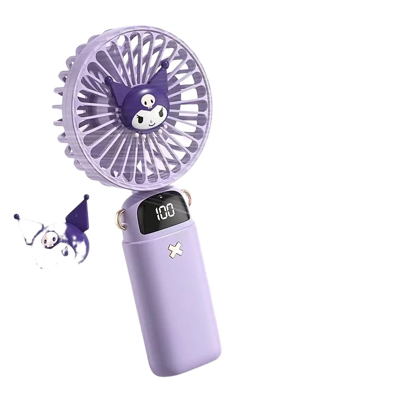 Kuromi Girl Cartoon Handheld Small Fan Pochacco Children Anime Popular Portable Fan Office Desk Student Kawaii Usb Charging