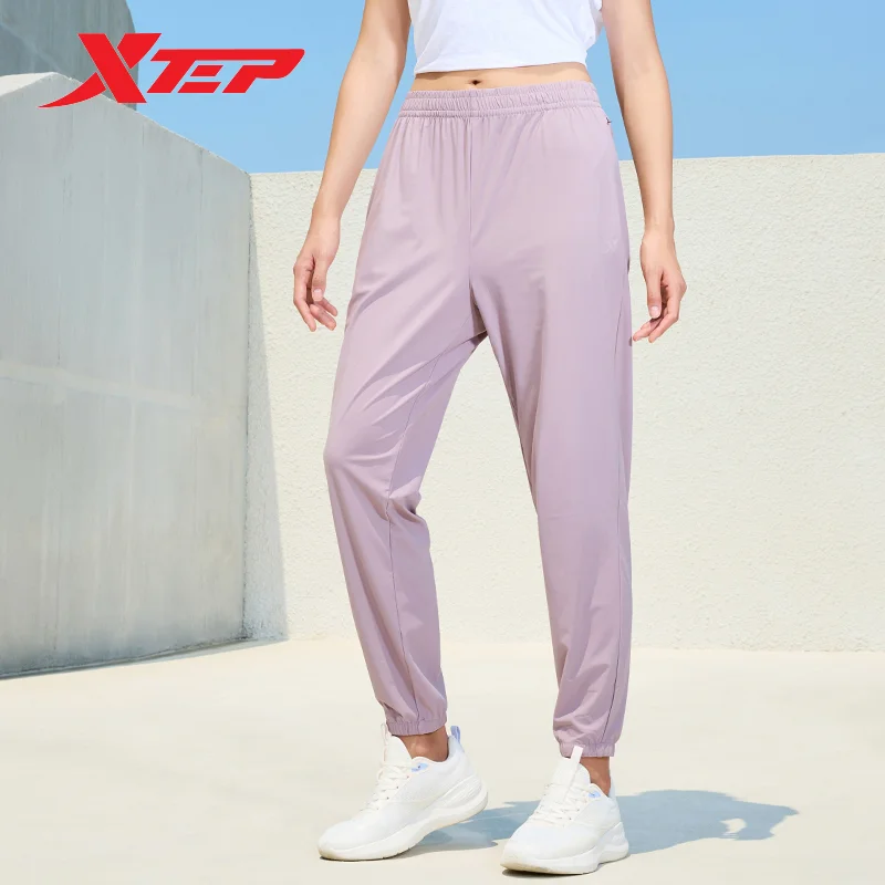 Xtep Stretch Pants Knitted Trousers For Women 2022 Summer Comfortable Sweatpants Jogging Casual Outdoor Bottoms 878228630535