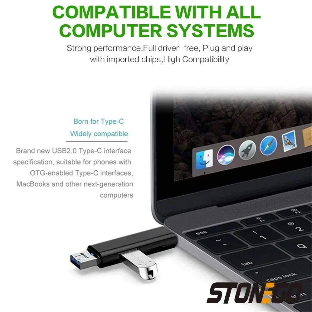 5in1 USB Type C Micro USB OTG Adapter Multi Function Portable Memory Card Reader Expand Storage USB 2.0