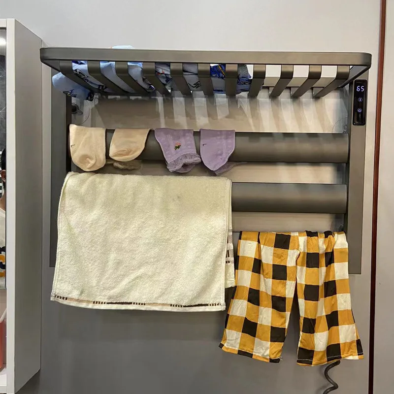 

Heating towel rack drying toilet no punching bathroom electric heating drying rack heating intelligent APP towel rack factory