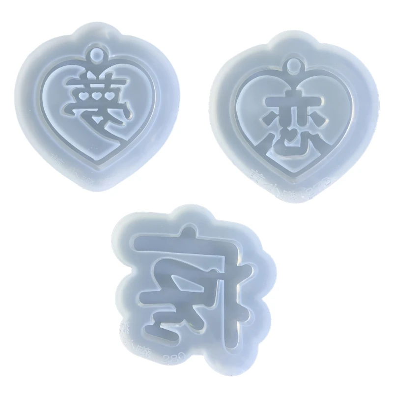 

Word-Heart Silicone Resin Mold,Jewelry Casting Mold Epoxy Pendant Mold Keychain Silicone Mold for DIY Crafts Home Drop shipping