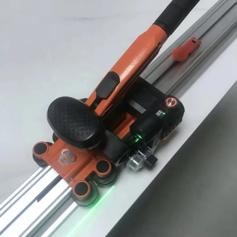 3.8m Laser Guide Ceramic Tile Cutting Machine Large Format Manual Track for Sintered Stone Dekton Gres Porcelain Slab