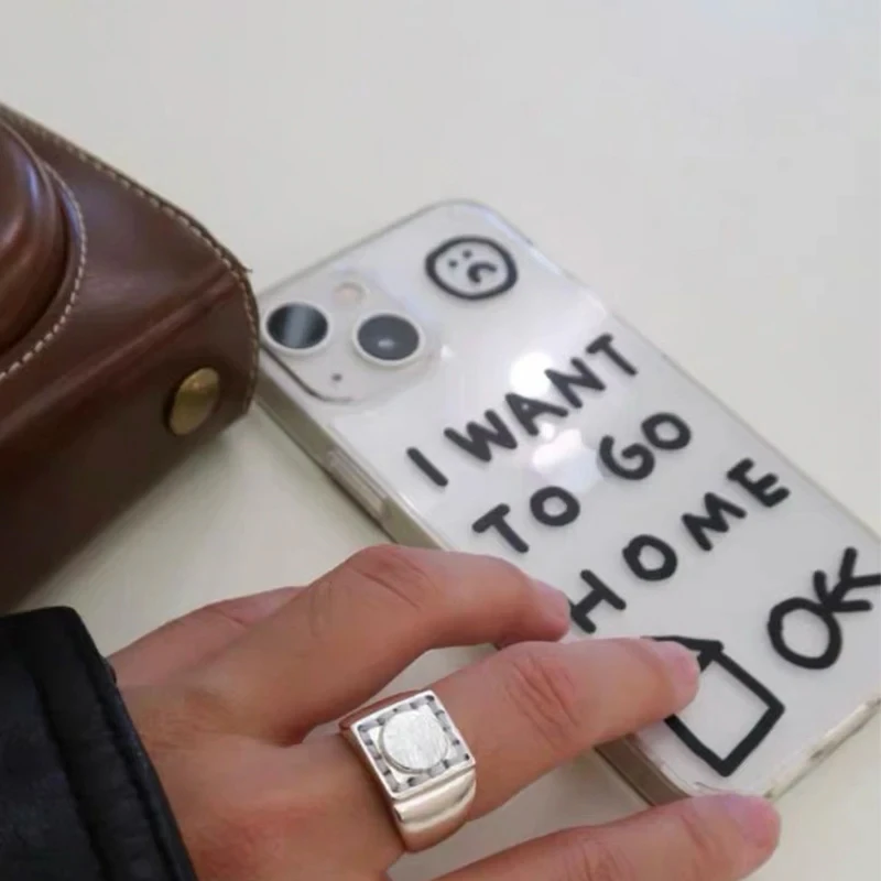 Ins Korean Cute Simple Graffiti Phone Case for iPhone 16 15 14 13 12 11 Pro Max X Xs Max XR 8 7 Plus Soft Clear Cover Fundas image 3