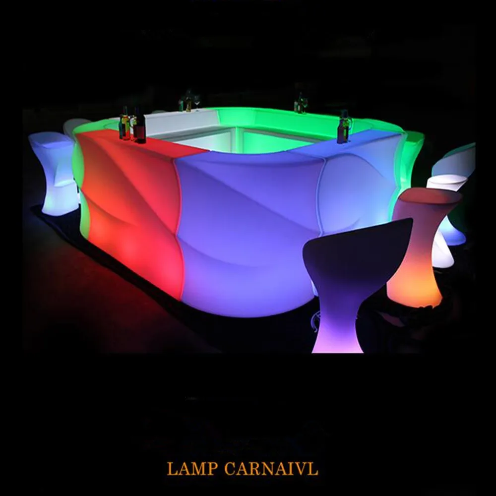 New Wine Cabinet Outdoor LED Luminous Cocktail Table Creative Bar Plastic Table Nightclub Bar Disco Supplies Wine Bar Cabinet