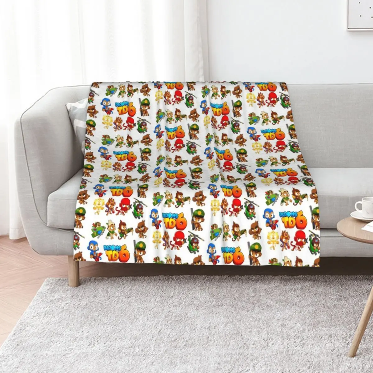 

BTD6 Compilation Throw Blanket Durable Warm Blanket for Daily Home Use