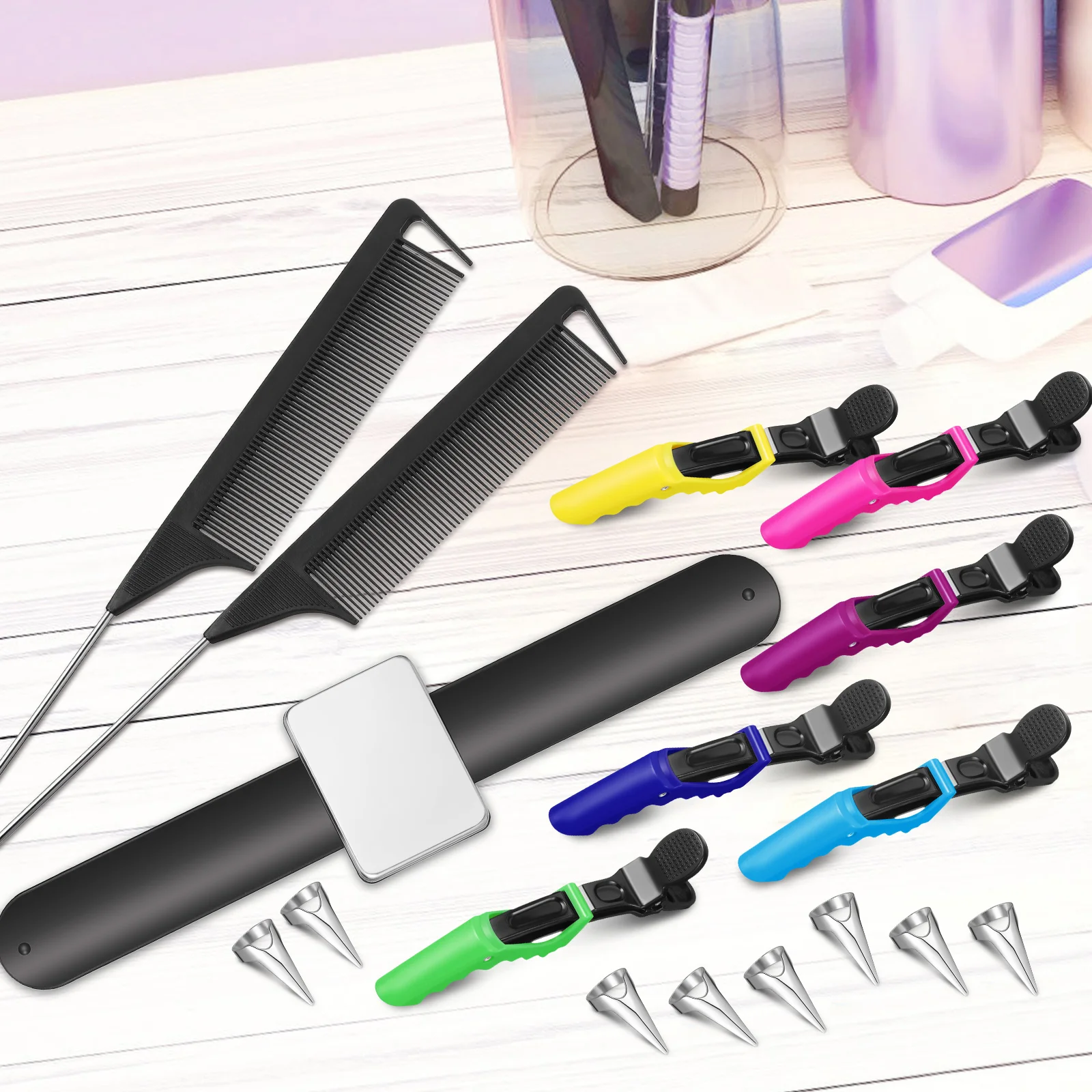 

Distribution Tool Suite Hair Styling Tools Pointy Clips Parting Plastic Barber Supplies