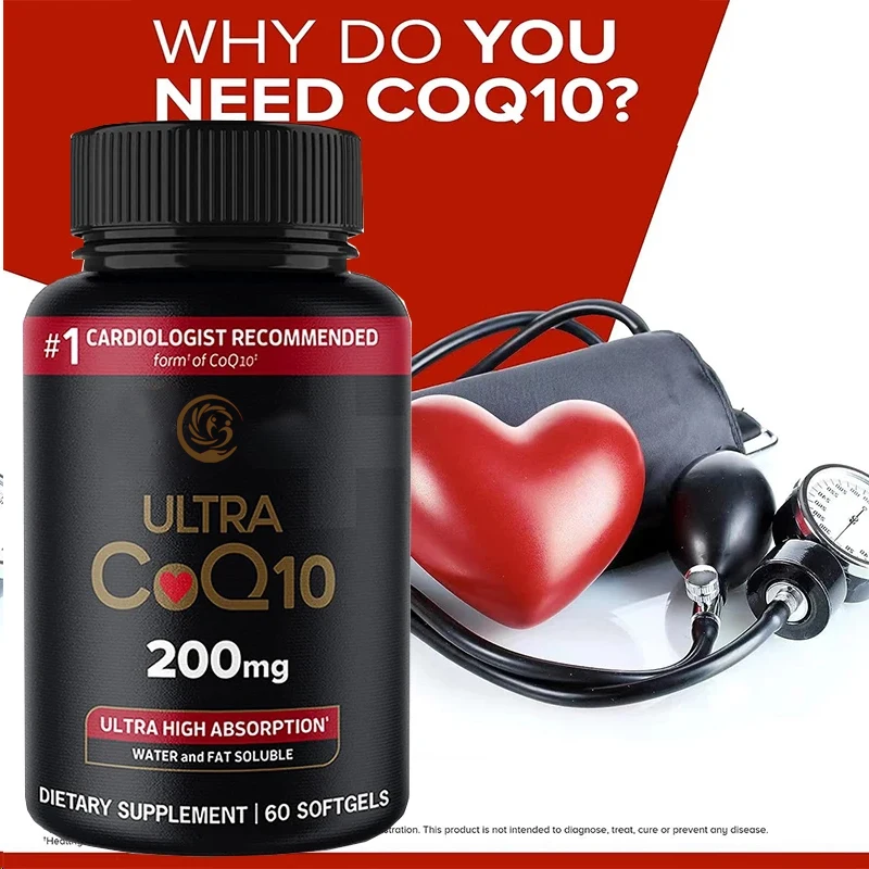 CoQ10 100mg Softgels, Ultra CoQ10 100mg, 3x Better Absorption, Antioxidant for Heart Health & Energy Production