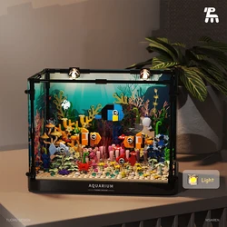 568PCS Creative Aquarium Clown Fish Coral Ecological Tank Building Blocks Assemble Bricks Toys Birthday Gift For Children Kids