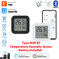 Tuya Bluetooth-Compatible LCD Temperature Humidity Sensors Smart Home Smart Life APP Controlled Hygrometer Thermometer for Alexa