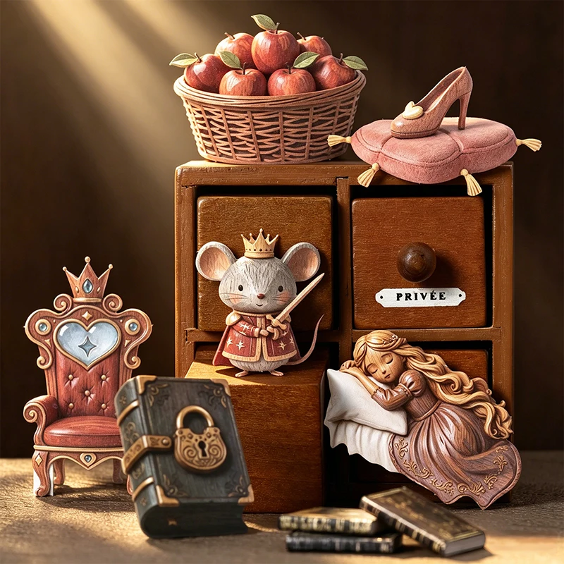 30 pcs Adventures Of The Marionette Fairy Tale Series Sticker Simulated Wooden Art Installation Stickers DIY Scrapbooking Decor