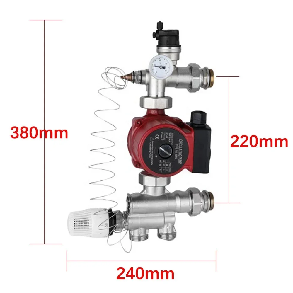 Factory Directly Sell Underfloor Heating Parts Water Mixing Valve Fittings Union Pluming Control System DN25