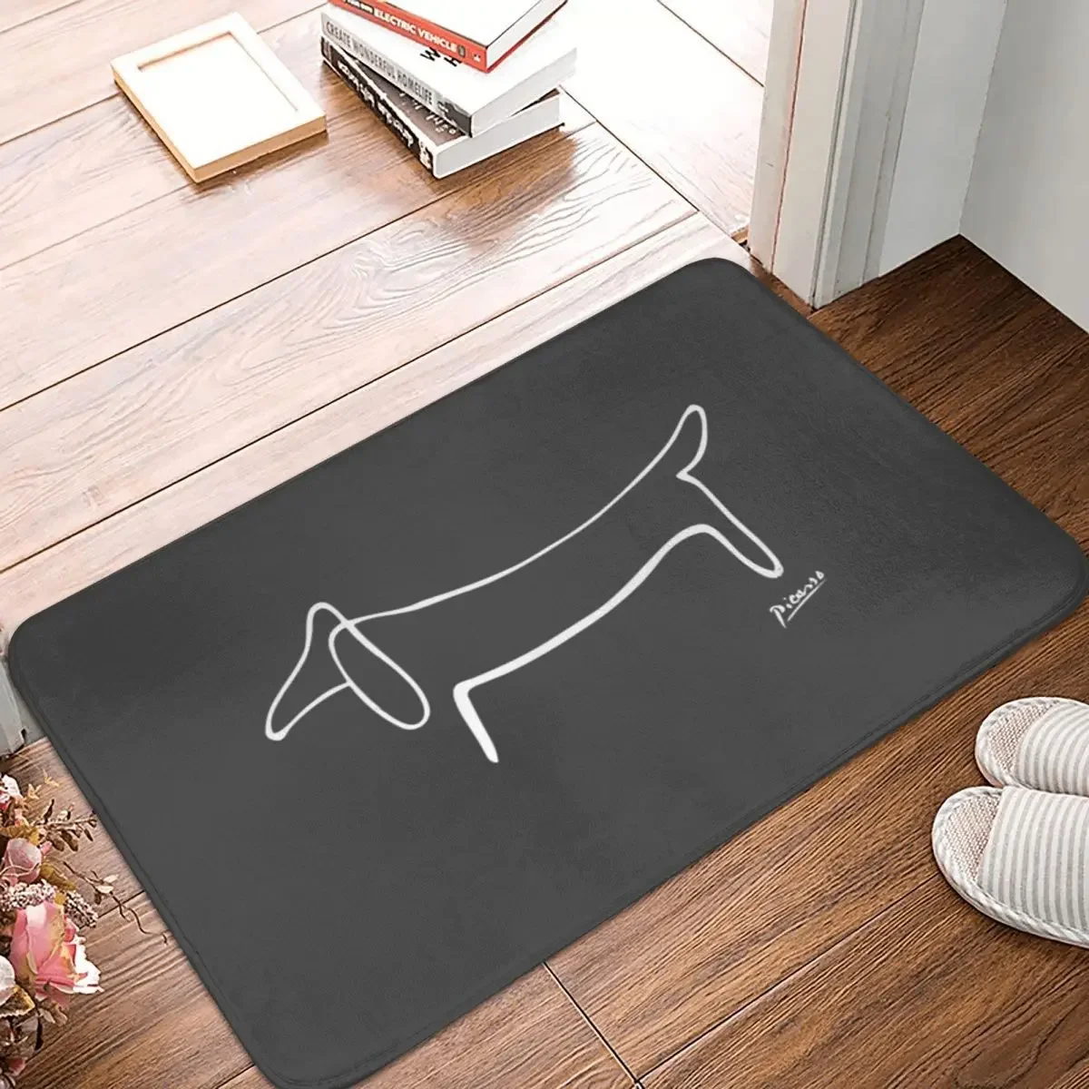 Pablo Picasso Wild Wiener Dog Dachshund Doormat Rug Carpet Mat Footpad Polyester Non-slip Water Oil Proof Front Room Corridor