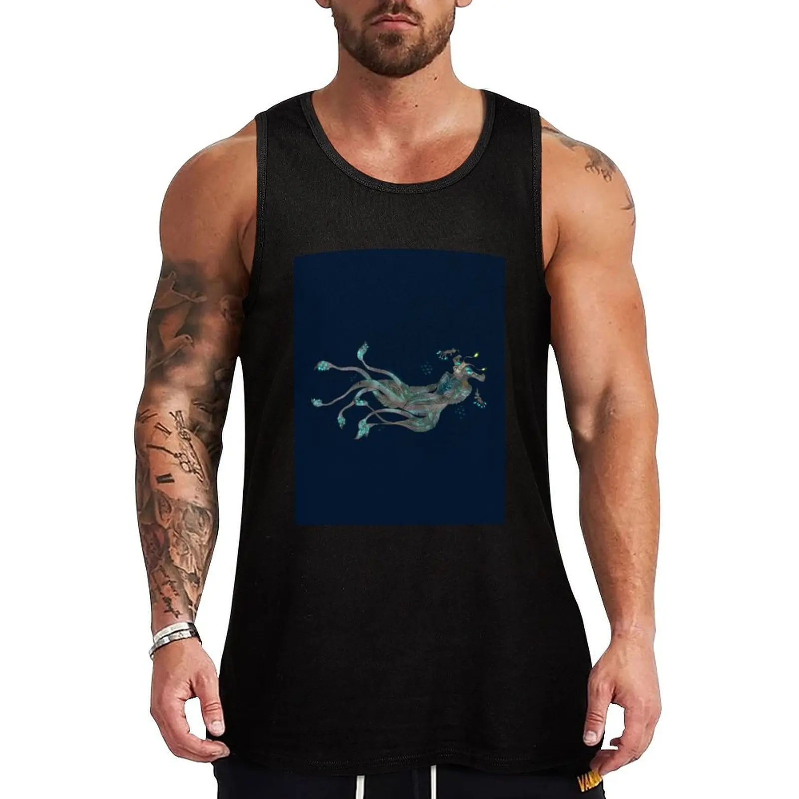 Sea Emperor Levithan - Subnautica Tank Top Logo Free Print Tank Top Casual Graphic Sleeveless
