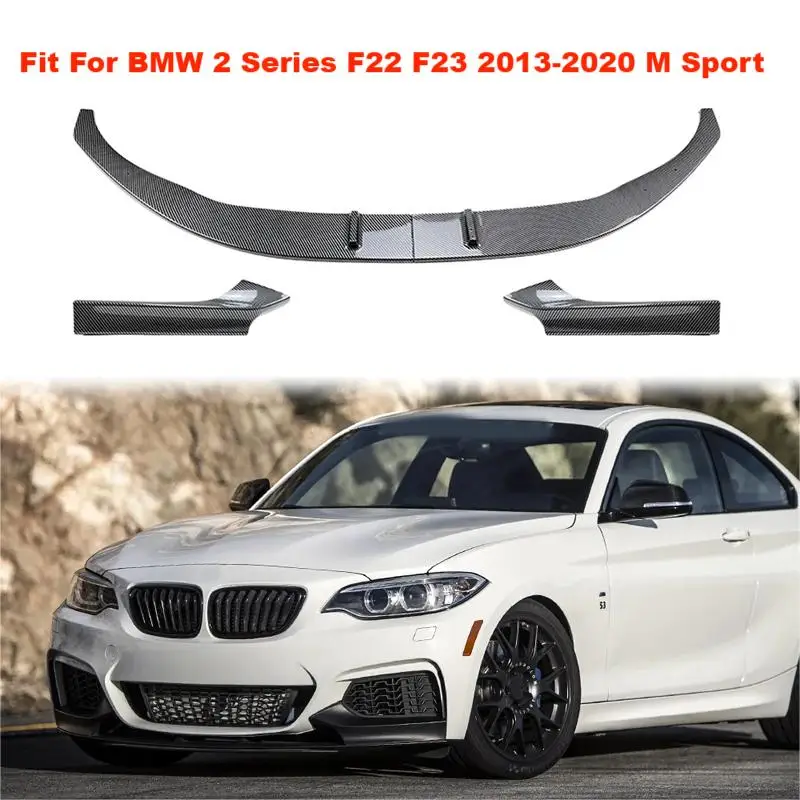 

Spoiler Car Front Bumper Lip Spoiler Splitter Bumper Lip Body kit Tuning Fit For BMW 2 Series F22 F23 2013-2020 M Sport