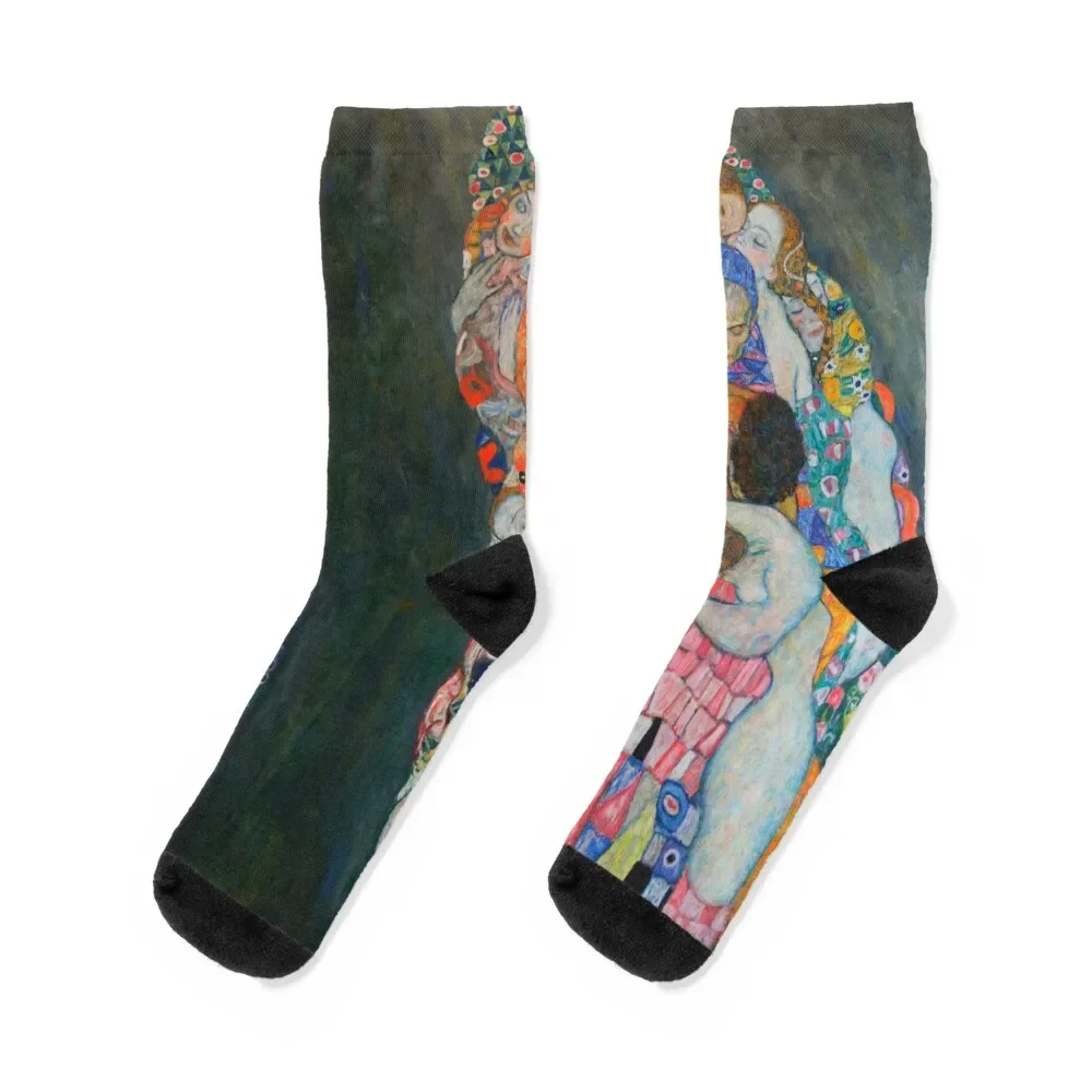 Gustav Klimt - Death and Life Socks New year's Stockings man luxury Socks Man Women's