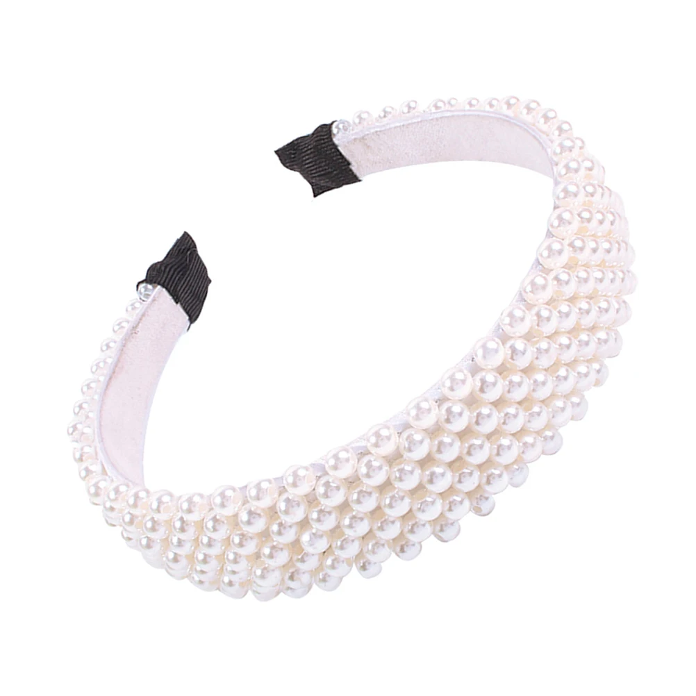 

Pearl Headband Accessories Elegant Pearl Hair Crown Headdress Girls Women Bride Party Prom Birthday Hoop Hair Tools Styling