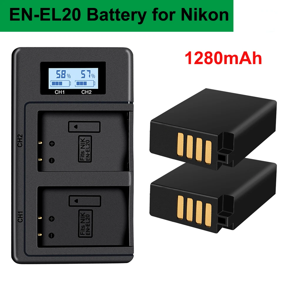 1280Mah EN-EL20 En-…