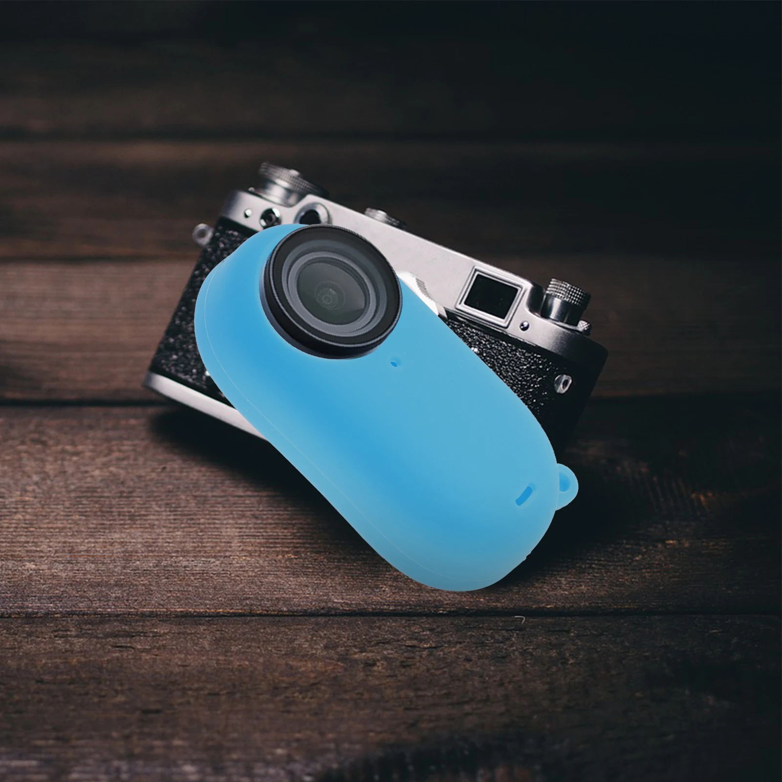 

2 Pcs G03 Silicone Protector Blue Small Camera Case Dust Proof Scratch Resistant Outdoor Thumb Camera Accessories