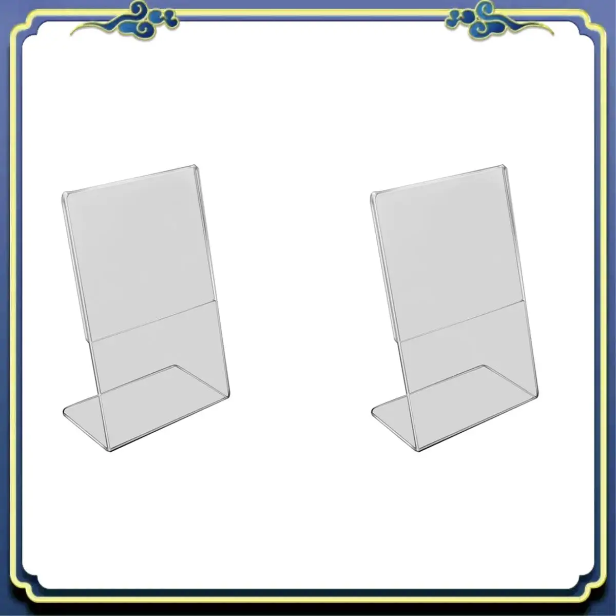 Portable Acrylic Clear Card Holder Stand A4,Sign Label Frame, Desk Card Holders,3Mm Business Card Display Holder (2 PCS)