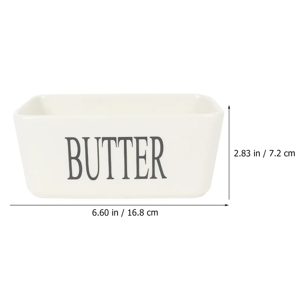 

Ceramic Butter Keeper Container Rectangle High Grade Kitchen Butter Dish Storage Box Fresh Keeping Holder