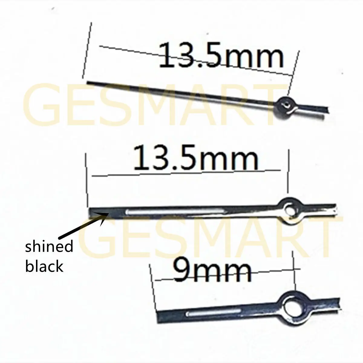 13.5mm Shined Black Trim Lume Watch Hands for Miyota 2315 2035 2036 2115 2305