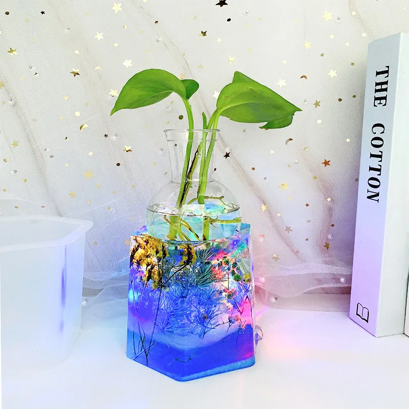Hydroponic Vase Holder Epoxy Resin Mold DIY Flower Stand Cultivated Water Plants Hydroponic Base Silicone Mould Home Decor Tools view 3