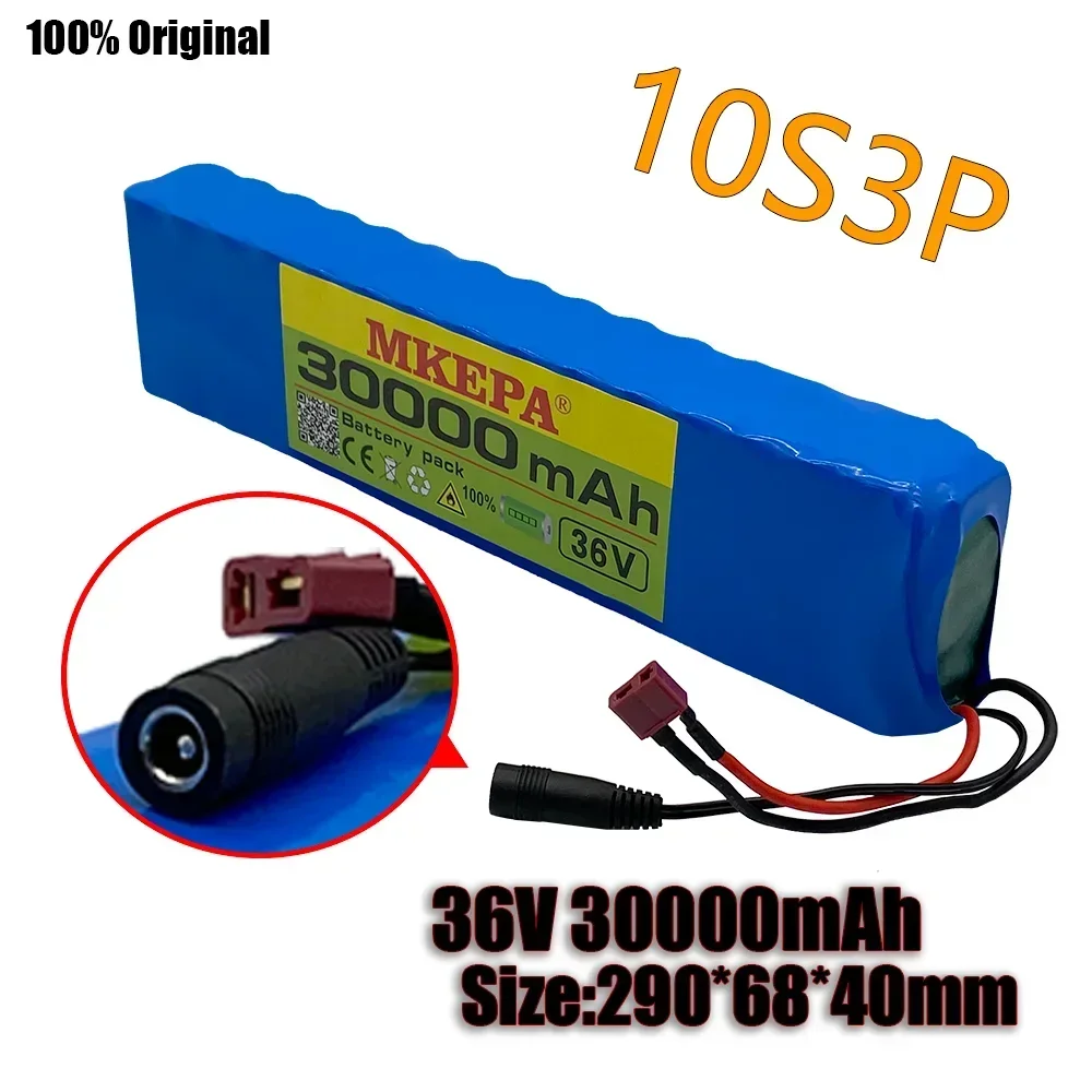 36V 30Ah 600watt 10S3P lithium ion battery pack 15A BMS proSuitable for electric riding batteries  XT60 T Plug+charger