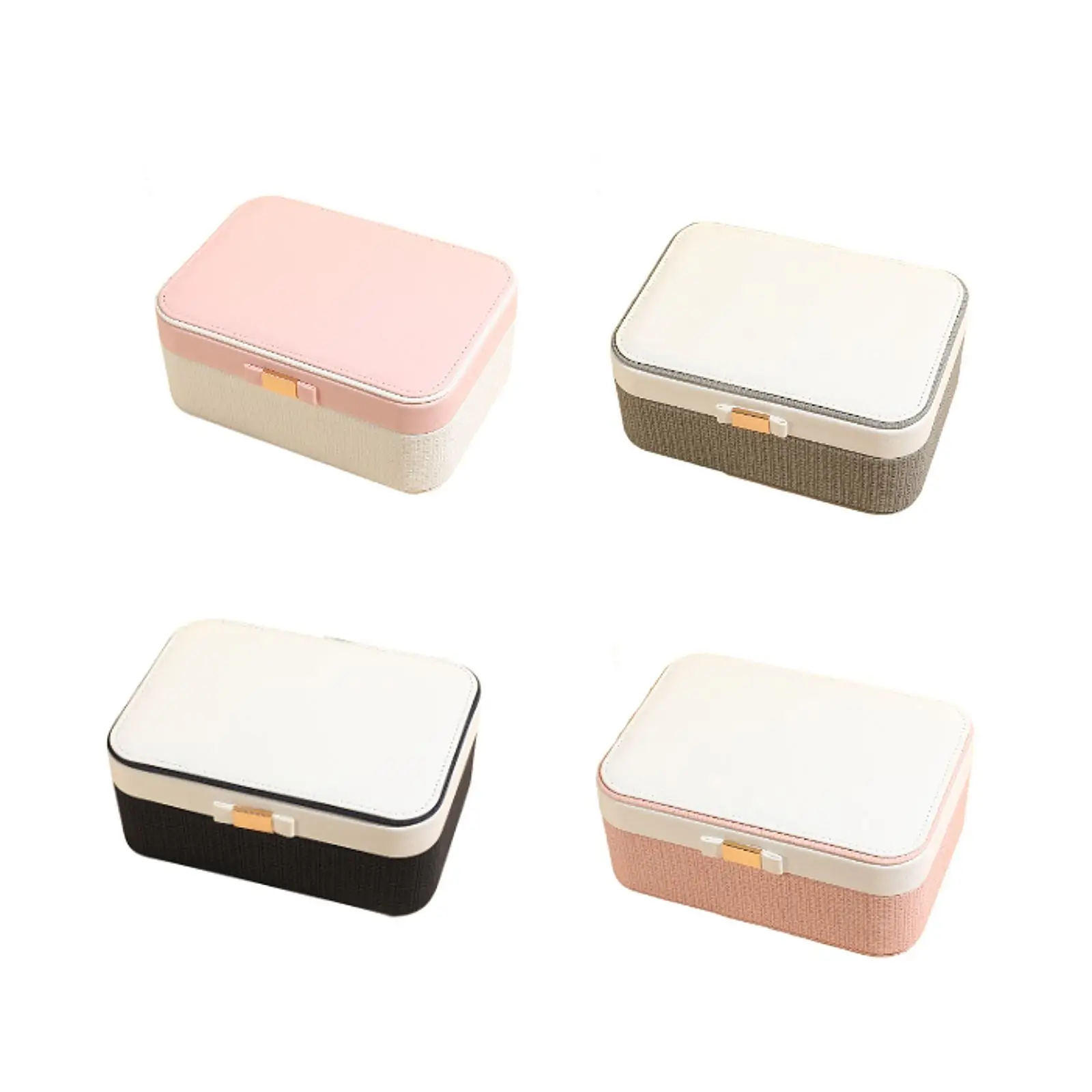 Jewelry Box Multifunctional 2 Layer Travel Jewelry Case Container for Brooches Earrings Necklaces Pendant Charms Mother Day Gift