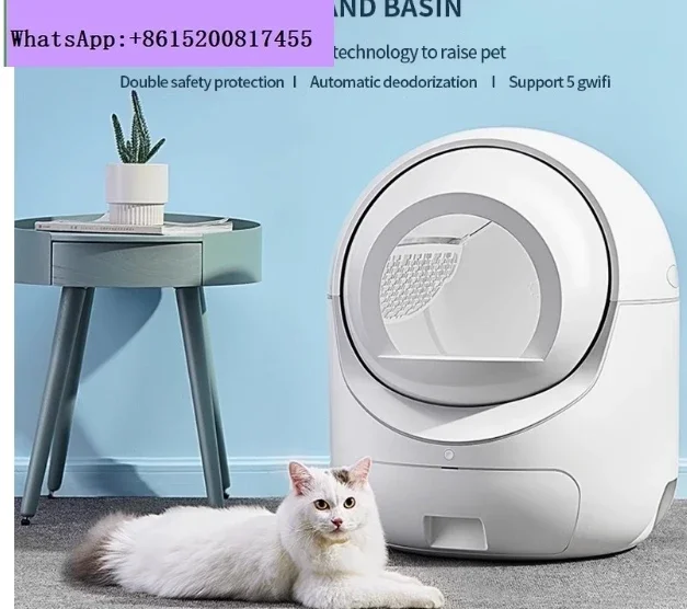 

Pet Self Cleaning Litter Box, Automatic Litter Box with APP Control Odor Removal Safety Protection Scoop Free Smart Litter Box
