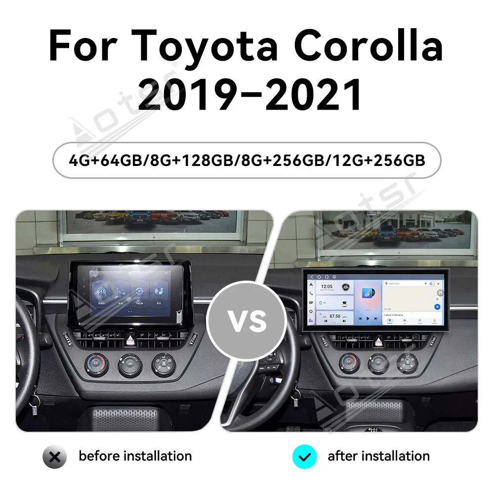 15.8’’ Android 15 Carplay For Toyota Corolla Allion Levin 2019-2021 GPS Navigation Car Radio HD Touch Screen Multimedia