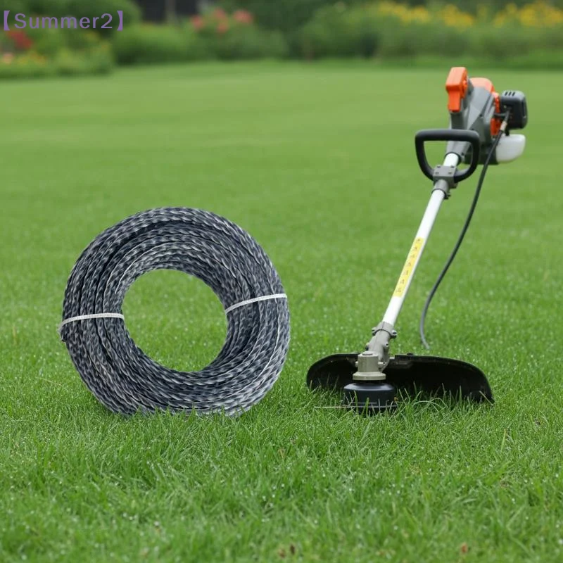 【Xia2】Kernverstärkte Rasentrimmer-Schnur 2,0-4,0 mm x 15 m Spule für Gartenrasenmäher, Schneid- und Trimmleinen {S}