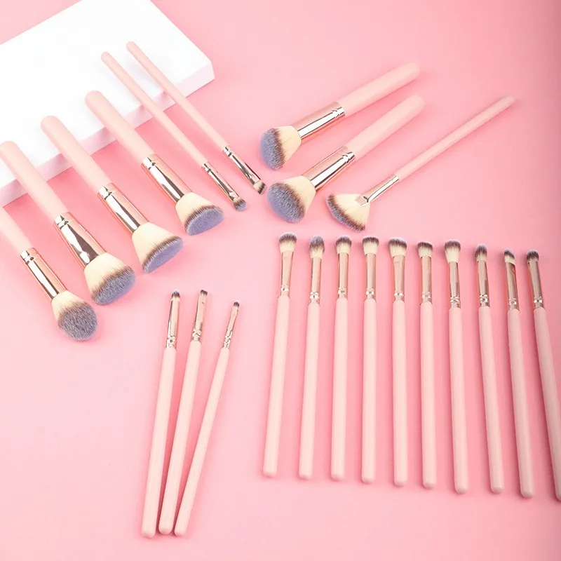 Pinceaux de maquillage professionnels doux et moelleux, outils de maquillage, fard à barrage, fond de teint, fard à joues, mélange, beauté, 24 pièces