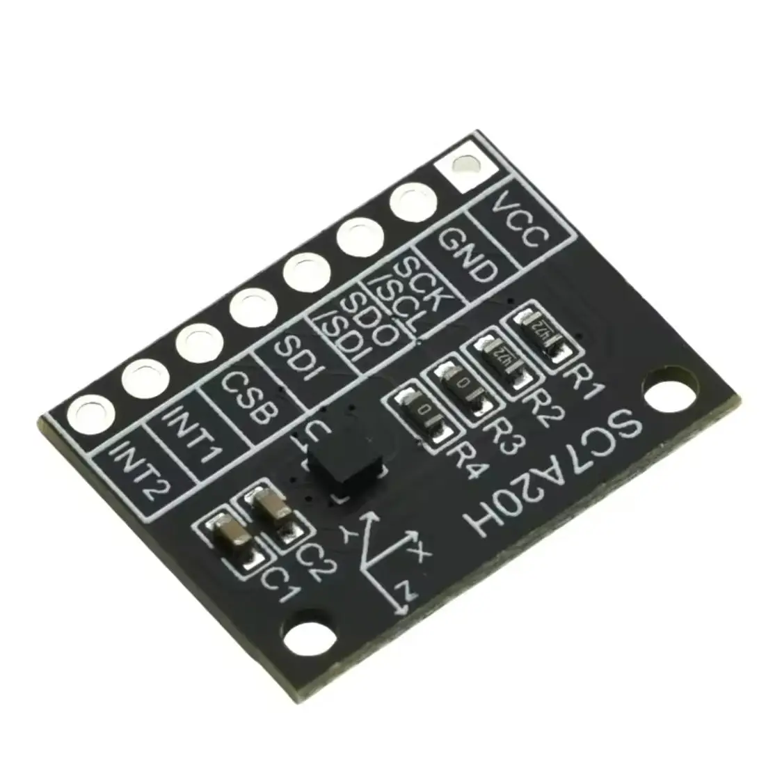SC7A20H 3-Axis Accelerometer Sensor Module, High Precision 16-Bit I2C SPI for Tilt Detection Arduino STM32