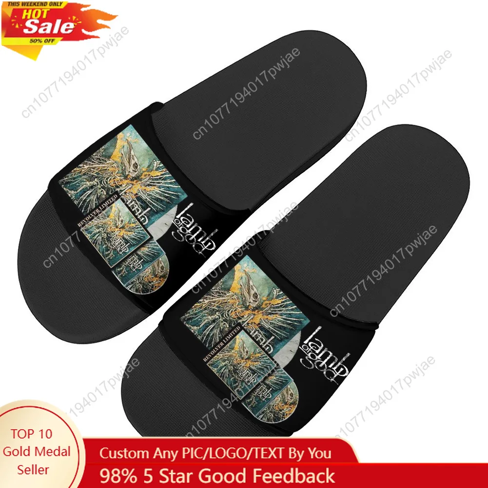 

Lamb of God Heavy Mental Band Slippers Home Outdoor Casual Water Shoes Men Women Teenager Beach Pool Sandals Summer Slipper