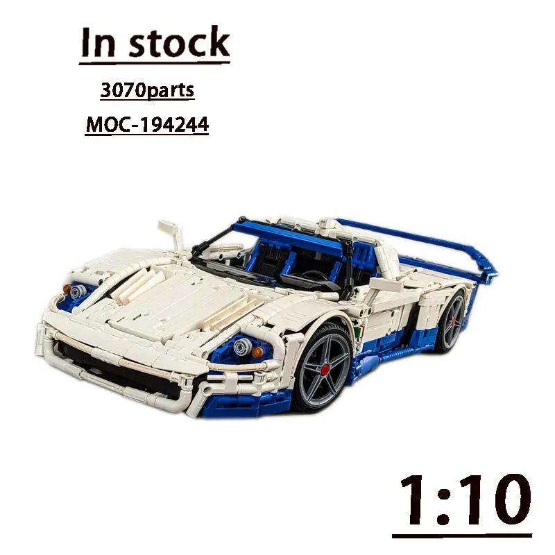 

MOC-194244 New MC12 1:10 Supercar Racing Stitching Building Block Model 3070 Parts Boy Kids Christmas Building Blocks Toy Gift