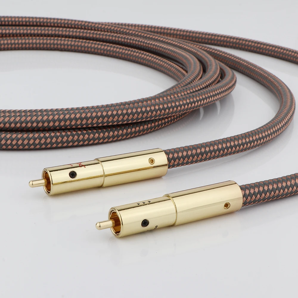 Hifi RCA Cable Accuphase 40th Anniversary Edition OCC RCA Interconnect Audio Cable Gold Plated Plug For CD Amplifier extension