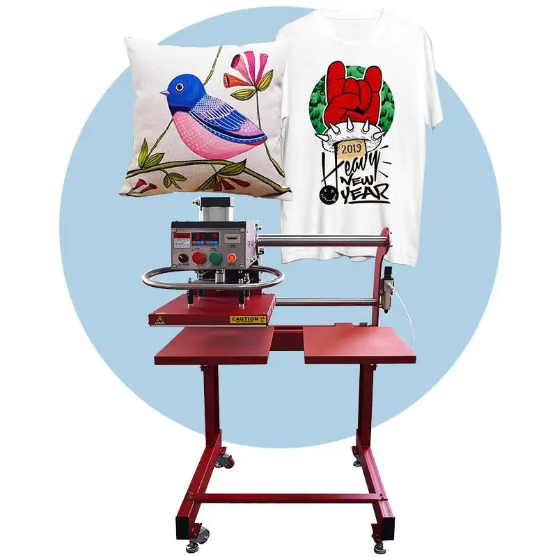 SUBLISTAR 40*60cm Large Format Double Station Pneumatic Flatbed Heat Press Machines for Tshirt Printing Transfer Machine