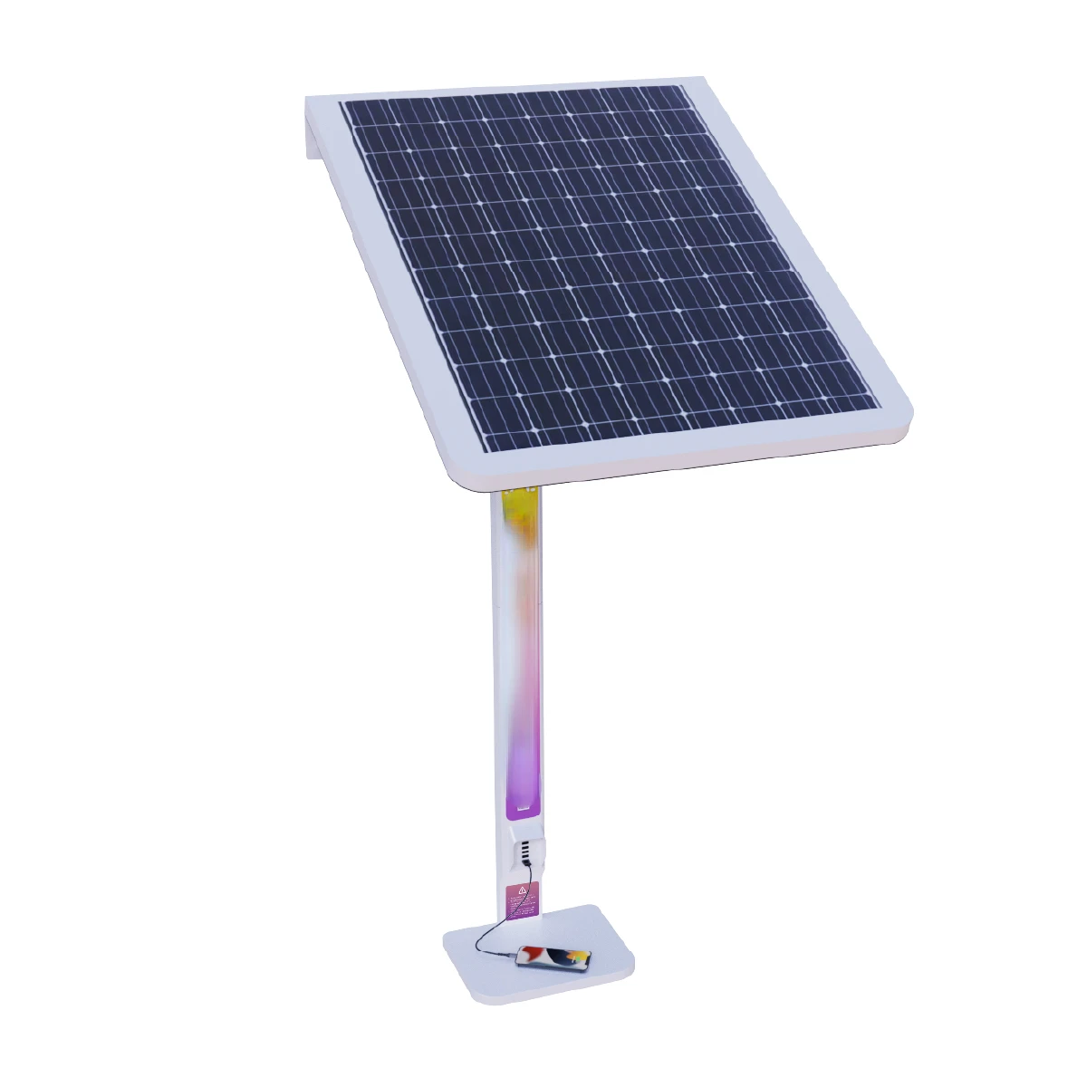 Solar Power Charging Kiosk with 6 USB Charging Port it can withstands rain wind heat cold Wall mounted charger